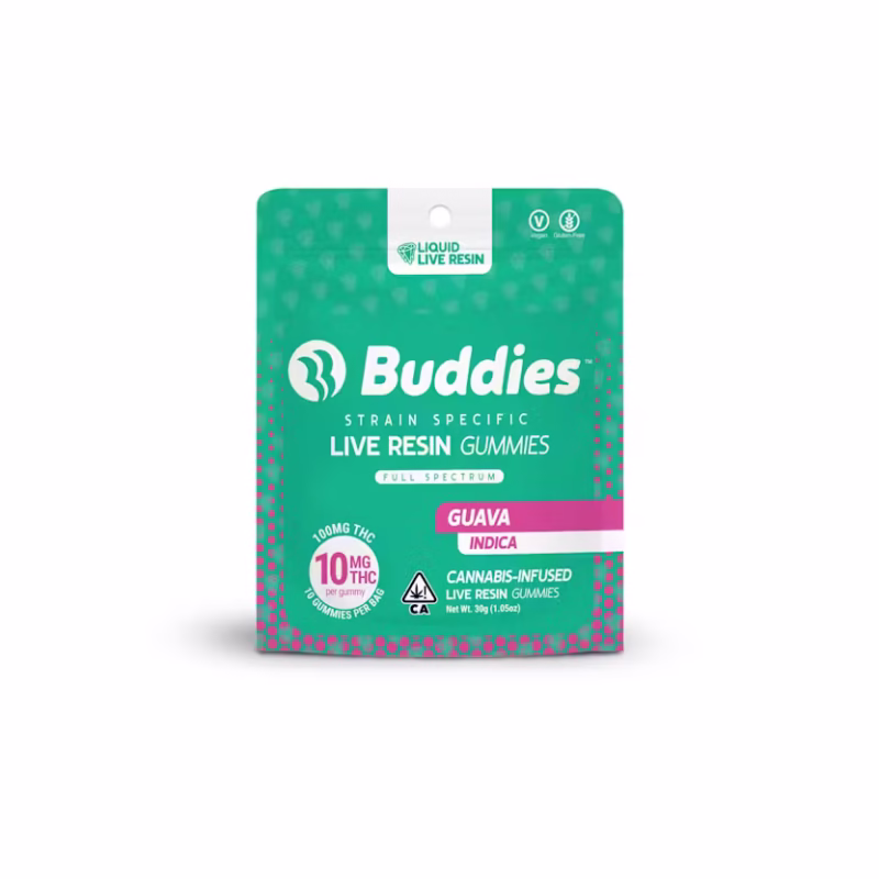 GUAVA- Live Resin Gummies- Buddies Brand